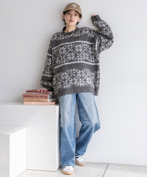 RAGEBLUE(レイジブルー)の「ワッシャー加工/バレルレッグデニム(デニムパンツ・レディース・ブラック/ブルー・SMALL/MEDIUM/LARGE)」の8枚目の写真