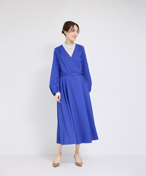 ROPE'（ロペ）の「タックフレアステッチワンピース（ワンピース・レディース・ネイビー/ブルー系その他4・38/36）」の16枚目の写真