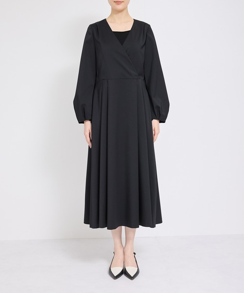 ROPE'（ロペ）の「タックフレアステッチワンピース（ワンピース・レディース・ネイビー/ブルー系その他4・38/36）」の3枚目の写真