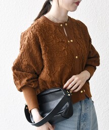 SHIPS（シップス）の「SHIPS any:〈手洗い可能〉ジャカード バンピー コンパクト カーディガン（カーディガン/ボレロ）」