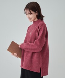 SHOO・LA・RUE | 【S-LL】裏起毛であったか畦編みジャージハイネック【SHOO WARM】(Tシャツ/カットソー)