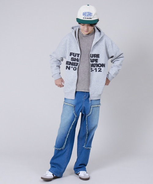 PAIRMANON STREET(ペアマノンストリート)の「【PAIRMANON STREET PLUS】【130~170サイズ】裏起毛 プリント パーカー(パーカー・キッズ・グレー/ブラック/ピンク/グリーン・160/140/130/170/150)」の17枚目の写真
