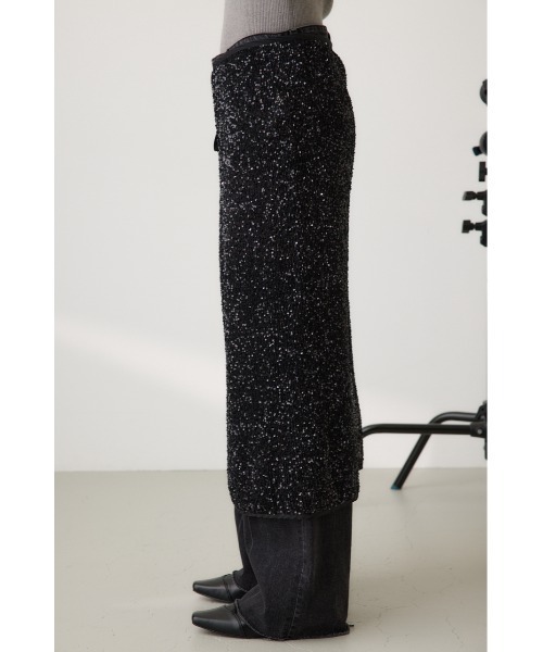 crie conforto（クリーコンフォルト）の「スパンコールラップスカート（スカート・レディース・アイボリー/ブラック・FREE）」の7枚目の写真