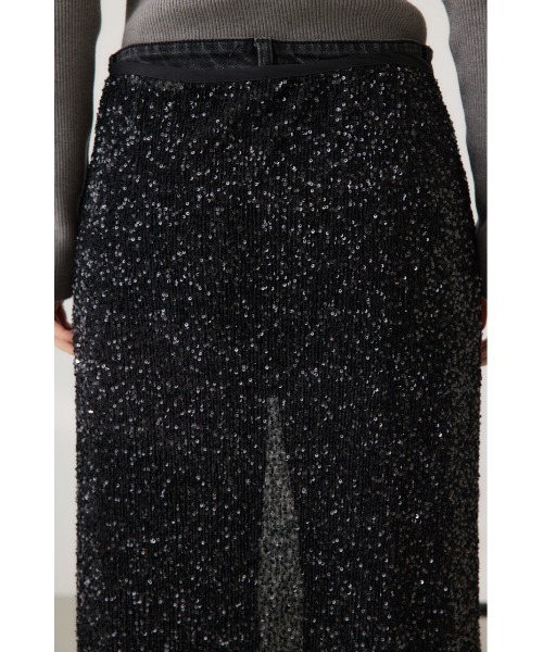 crie conforto（クリーコンフォルト）の「スパンコールラップスカート（スカート・レディース・アイボリー/ブラック・FREE）」の10枚目の写真