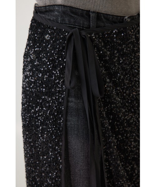 crie conforto（クリーコンフォルト）の「スパンコールラップスカート（スカート・レディース・アイボリー/ブラック・FREE）」の11枚目の写真