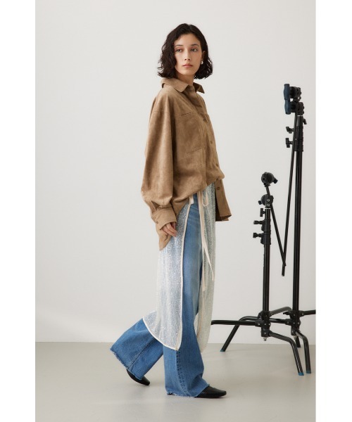 crie conforto（クリーコンフォルト）の「スパンコールラップスカート（スカート・レディース・アイボリー/ブラック・FREE）」の15枚目の写真