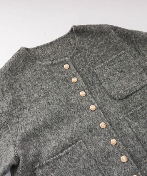 セール】日本製ノーカラージャケット（ダウンジャケット/コート