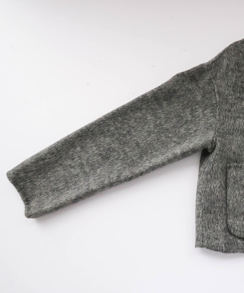 Lajour（ラジュール）の「日本製ノーカラージャケット（ダウンジャケット/コート・レディース・グレー/ベージュ/ホワイト・S/M）」の19枚目の写真