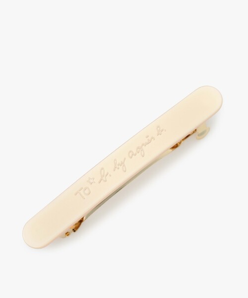 To b. by agnes b.（トゥービーバイアニエスベー）の「ロゴ ヘアバレッタ（ヘアゴム・レディース・ホワイト系その他・FREE）」の3枚目の写真