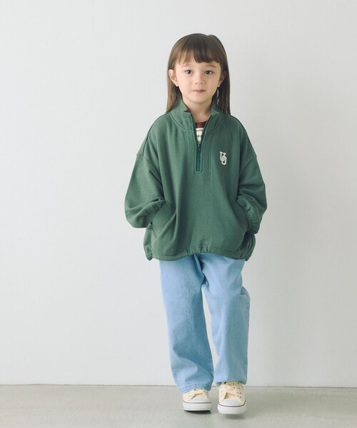 green label relaxing（グリーンレーベルリラクシング）の「ストレッチデニム ストレートパンツ / キッズ  100cm-160cm - ストレッチ -（デニムパンツ・キッズ・コバルトブルー/ブラック/ライトブルー・120cm/110cm/150cm/160cm/140cm/130cm/100cm）」の8枚目の写真