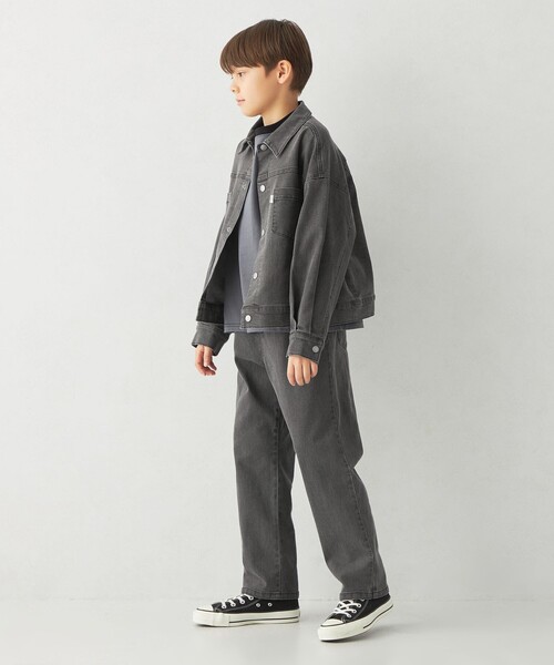 green label relaxing（グリーンレーベルリラクシング）の「ストレッチデニム ストレートパンツ / キッズ  100cm-160cm - ストレッチ -（デニムパンツ・キッズ・コバルトブルー/ブラック/ライトブルー・120cm/110cm/150cm/160cm/140cm/130cm/100cm）」の12枚目の写真