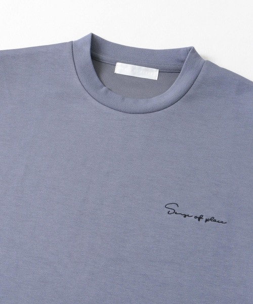 SENSE OF PLACE by URBAN RESEARCH（センスオブプレイスバイアーバンリサーチ）の「『ユニセックス』シシュウダンボールポンチロングスリーブTシャツ（Tシャツ/カットソー・メンズ・ブルー系その他/ネイビー/ホワイト/ホワイト系その他/ブラック/ライトベージュ/チャコールグレー/ブルー・MEDIUM/LARGE）」の22枚目の写真