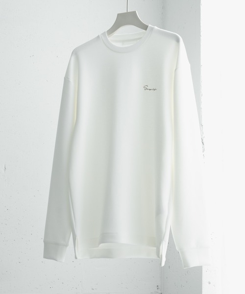 SENSE OF PLACE by URBAN RESEARCH（センスオブプレイスバイアーバンリサーチ）の「『ユニセックス』シシュウダンボールポンチロングスリーブTシャツ（Tシャツ/カットソー・メンズ・ブルー系その他/ネイビー/ホワイト/ホワイト系その他/ブラック/ライトベージュ/チャコールグレー/ブルー・MEDIUM/LARGE）」の20枚目の写真