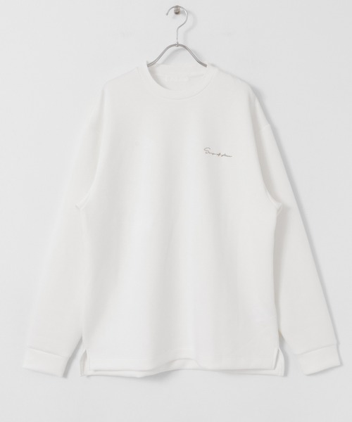 SENSE OF PLACE by URBAN RESEARCH（センスオブプレイスバイアーバンリサーチ）の「『ユニセックス』シシュウダンボールポンチロングスリーブTシャツ（Tシャツ/カットソー・メンズ・ブルー系その他/ネイビー/ホワイト/ホワイト系その他/ブラック/ライトベージュ/チャコールグレー/ブルー・MEDIUM/LARGE）」の16枚目の写真