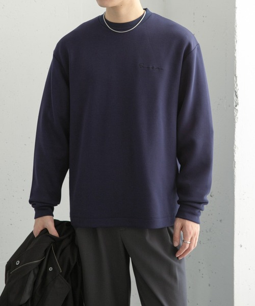 SENSE OF PLACE by URBAN RESEARCH（センスオブプレイスバイアーバンリサーチ）の「『ユニセックス』シシュウダンボールポンチロングスリーブTシャツ（Tシャツ/カットソー・メンズ・ブルー系その他/ネイビー/ホワイト/ホワイト系その他/ブラック/ライトベージュ/チャコールグレー/ブルー・MEDIUM/LARGE）」の9枚目の写真