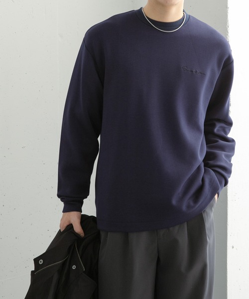 SENSE OF PLACE by URBAN RESEARCH（センスオブプレイスバイアーバンリサーチ）の「『ユニセックス』シシュウダンボールポンチロングスリーブTシャツ（Tシャツ/カットソー・メンズ・ブルー系その他/ネイビー/ホワイト/ホワイト系その他/ブラック/ライトベージュ/チャコールグレー/ブルー・MEDIUM/LARGE）」の11枚目の写真