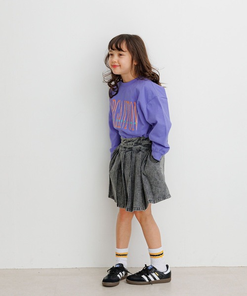 BAYFLOW（ベイフロー）の「[インナーパンツ付き♪]デニムプリーツスカート(KIDS)（スカート・キッズ・ブルー系/ブラック系・110cm/150cm/140cm/130cm/120cm）」の7枚目の写真