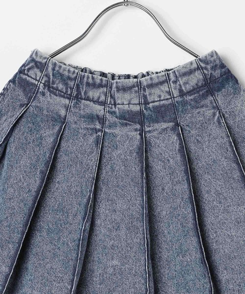 BAYFLOW（ベイフロー）の「[インナーパンツ付き♪]デニムプリーツスカート(KIDS)（スカート・キッズ・ブルー系/ブラック系・110cm/150cm/140cm/130cm/120cm）」の18枚目の写真