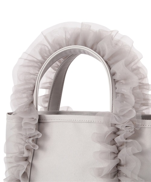 NATURAL BEAUTY BASIC(ナチュラルビューティーベーシック)の「◇フリフリハンドルトートバッグ(トートバッグ・レディース・ブラック/グレー/ベージュ/ピンク・フリ-)」の8枚目の写真