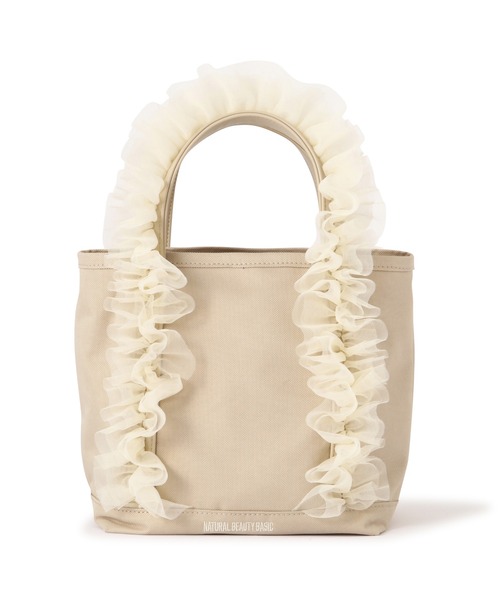 NATURAL BEAUTY BASIC(ナチュラルビューティーベーシック)の「◇フリフリハンドルトートバッグ(トートバッグ・レディース・ブラック/グレー/ベージュ/ピンク・フリ-)」の14枚目の写真