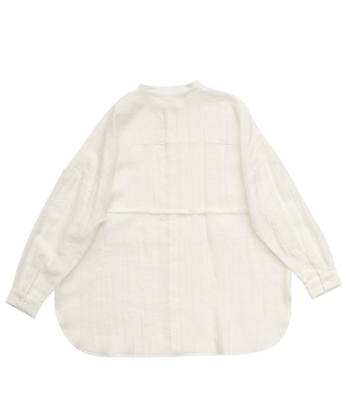 select MOCA Et（セレクトモカエト）の「【Et】Band Collar Oversize Blouse（シャツ/ブラウス・レディース・グレー/ホワイト/ブラック・FREE）」の18枚目の写真