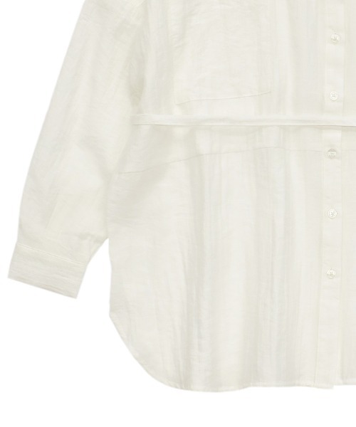 select MOCA Et（セレクトモカエト）の「【Et】Band Collar Oversize Blouse（シャツ/ブラウス・レディース・グレー/ホワイト/ブラック・FREE）」の20枚目の写真