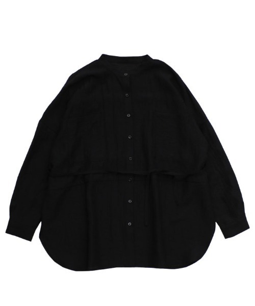 select MOCA Et（セレクトモカエト）の「【Et】Band Collar Oversize Blouse（シャツ/ブラウス・レディース・グレー/ホワイト/ブラック・FREE）」の15枚目の写真