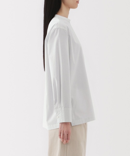 無印良品(ムジルシリョウヒン)の「婦人 乾きやすい ブロード長袖ブラウス(シャツ/ブラウス・レディース・ホワイト/ホワイト系/ブルー系/ブラック・XL/L/M/S)」の22枚目の写真