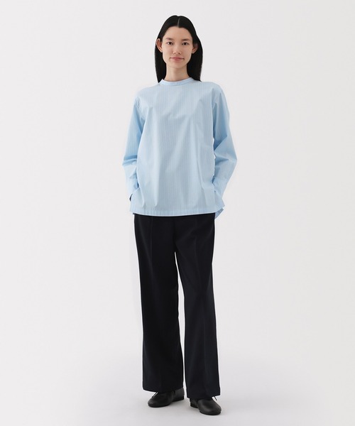 無印良品(ムジルシリョウヒン)の「婦人 乾きやすい ブロード長袖ブラウス(シャツ/ブラウス・レディース・ホワイト/ホワイト系/ブルー系/ブラック・XL/L/M/S)」の13枚目の写真