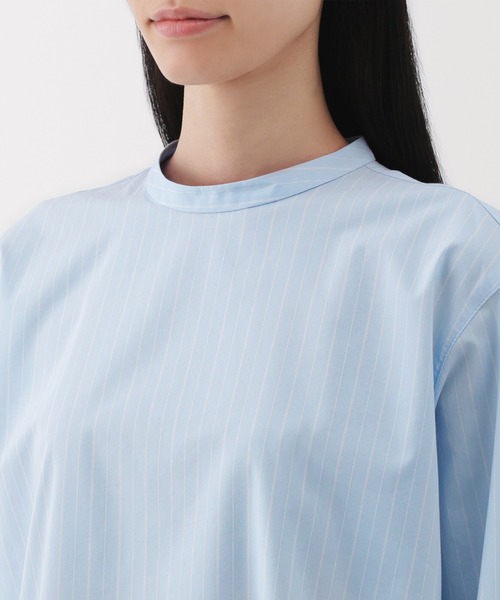 無印良品(ムジルシリョウヒン)の「婦人 乾きやすい ブロード長袖ブラウス(シャツ/ブラウス・レディース・ホワイト/ホワイト系/ブルー系/ブラック・XL/L/M/S)」の5枚目の写真
