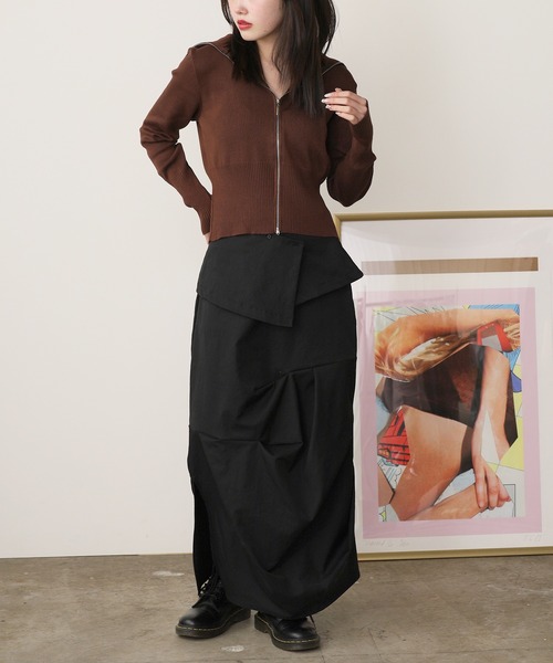 ダブルジップアップニット（ニット/セーター）｜ROOPTOKYO（ループ