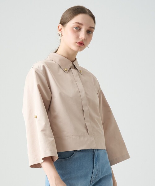 セール】【セットアップ対応商品】ツイルクロップドシャツ（シャツ