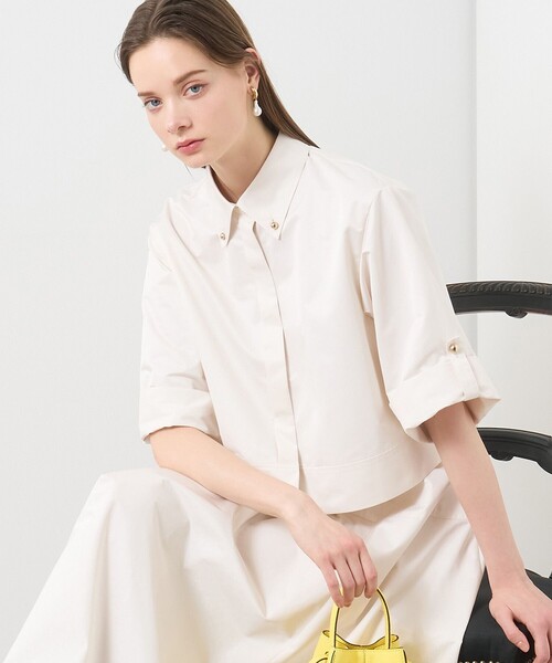 セール】【セットアップ対応商品】ツイルクロップドシャツ（シャツ