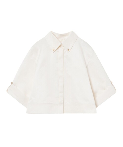 セール】【セットアップ対応商品】ツイルクロップドシャツ（シャツ