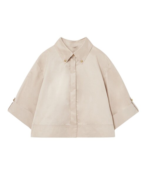 セール】【セットアップ対応商品】ツイルクロップドシャツ（シャツ