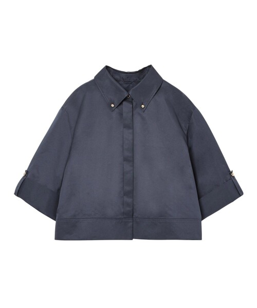 ANAYI(アナイ)の「【セットアップ対応商品】ツイルクロップドシャツ(シャツ/ブラウス・レディース・ベージュ/ネイビー/オフホワイト・36/38)」の13枚目の写真