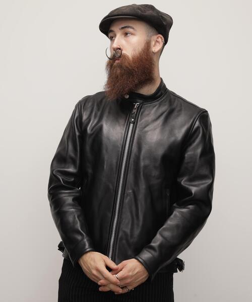 schott(ショット)の「Schott/ショット/70’S SINGLE RIDERS JACKET/シングル ライダース(ライダースジャケット・メンズ・ブラック・S/2XL/XL/L/M)」の21枚目の写真