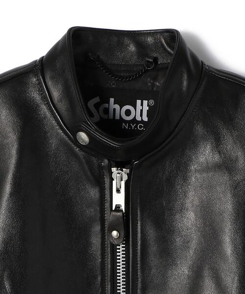 schott(ショット)の「Schott/ショット/70’S SINGLE RIDERS JACKET/シングル ライダース(ライダースジャケット・メンズ・ブラック・S/2XL/XL/L/M)」の13枚目の写真