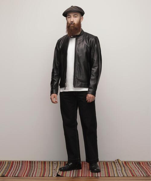 schott(ショット)の「Schott/ショット/70’S SINGLE RIDERS JACKET/シングル ライダース(ライダースジャケット・メンズ・ブラック・S/2XL/XL/L/M)」の2枚目の写真