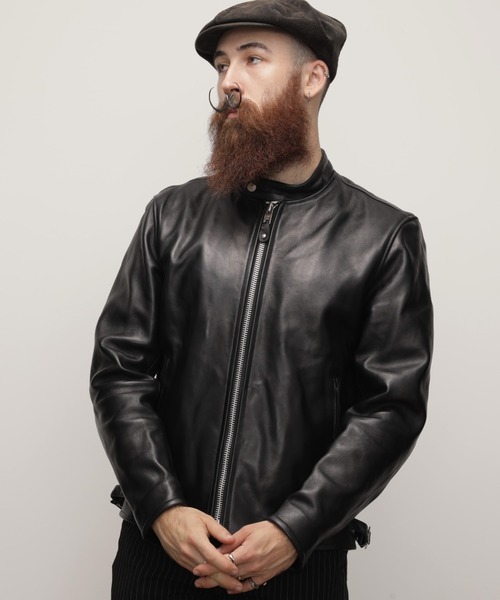 schott（ショット）の「Schott/ショット/70’S SINGLE RIDERS JACKET/シングル ライダース（ライダースジャケット・メンズ・ブラック・S/2XL/XL/L/M）」の10枚目の写真