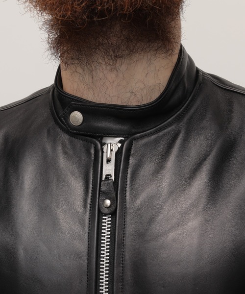 schott（ショット）の「Schott/ショット/70’S SINGLE RIDERS JACKET/シングル ライダース（ライダースジャケット・メンズ・ブラック・S/2XL/XL/L/M）」の13枚目の写真