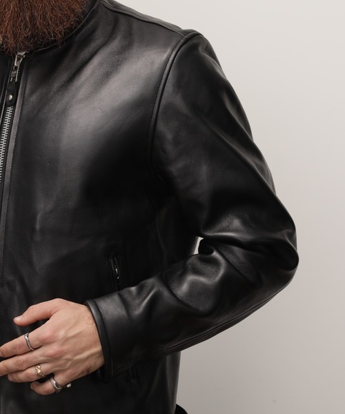 schott（ショット）の「Schott/ショット/70’S SINGLE RIDERS JACKET/シングル ライダース（ライダースジャケット・メンズ・ブラック・S/2XL/XL/L/M）」の14枚目の写真