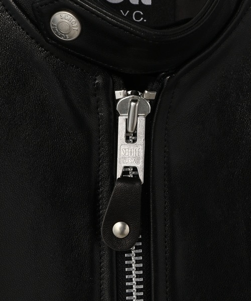 schott（ショット）の「Schott/ショット/70’S SINGLE RIDERS JACKET/シングル ライダース（ライダースジャケット・メンズ・ブラック・S/2XL/XL/L/M）」の4枚目の写真