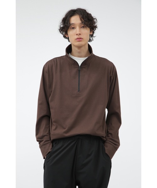 MARGARET HOWELL(マーガレットハウエル)の「COTTON POLYESTER JERSEY(Tシャツ/カットソー・メンズ・オレンジ系その他3/ブラック・MEDIUM/LARGE)」の2枚目の写真