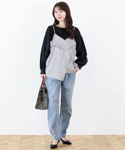 Aletta vita(アレッタビータ)の「ストレッチデニムテーパードパンツ(デニムパンツ・レディース・ワンウォッシュ/ブルー・M/L)」の14枚目の写真