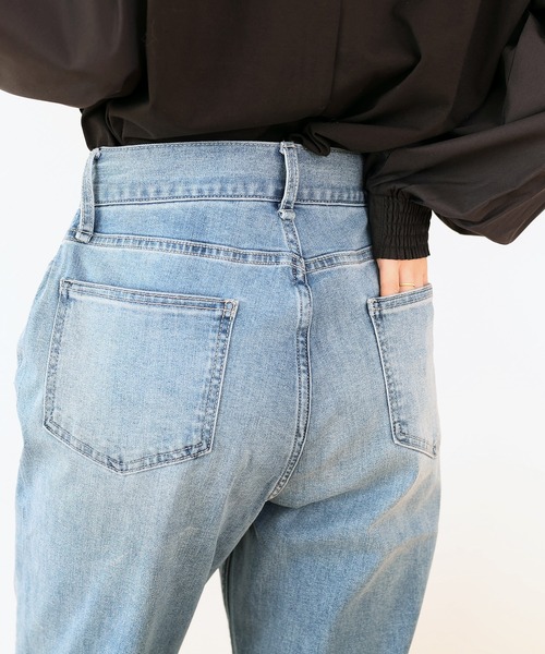 Aletta vita(アレッタビータ)の「ストレッチデニムテーパードパンツ(デニムパンツ・レディース・ワンウォッシュ/ブルー・M/L)」の17枚目の写真