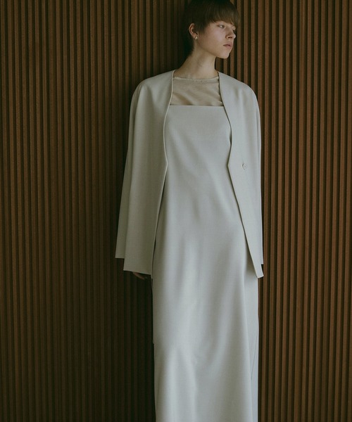 MANOF（マノフ）の「COLLARLESS JACKET（その他アウター・レディース・ベージュ/ブラック・S/M）」の5枚目の写真