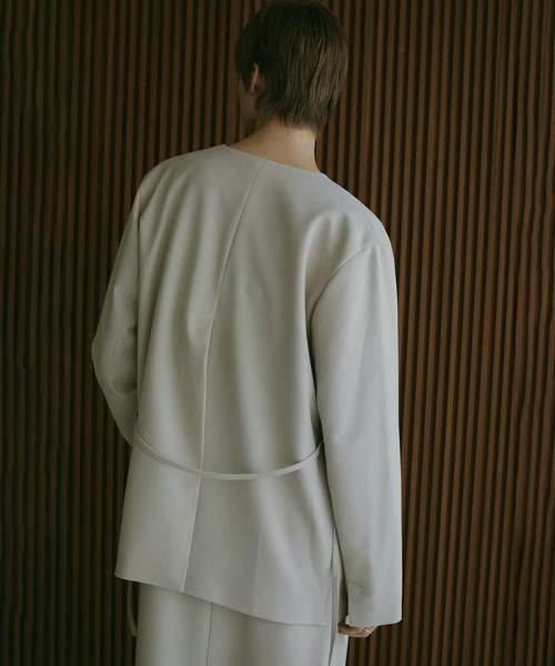 MANOF（マノフ）の「COLLARLESS JACKET（その他アウター・レディース・ベージュ/ブラック・S/M）」の10枚目の写真