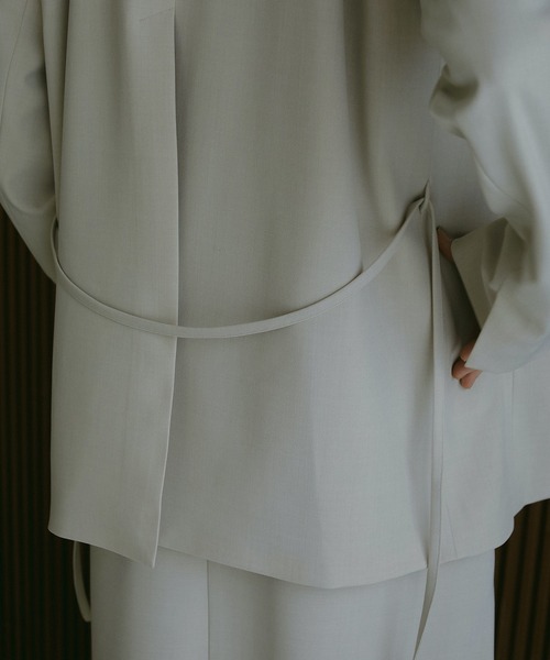 MANOF（マノフ）の「COLLARLESS JACKET（その他アウター・レディース・ベージュ/ブラック・S/M）」の12枚目の写真