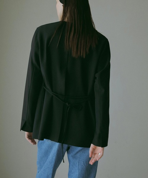 MANOF（マノフ）の「COLLARLESS JACKET（その他アウター・レディース・ベージュ/ブラック・S/M）」の16枚目の写真